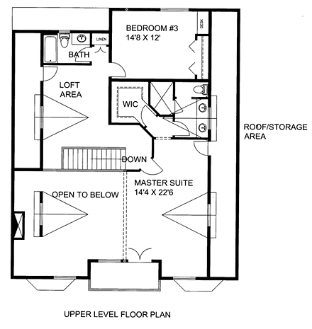 House Plan 85252 Second Level Plan