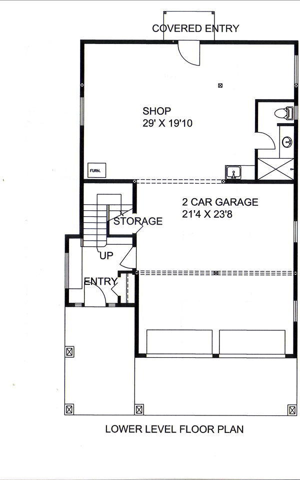 Contemporary Modern Level One of Plan 85258