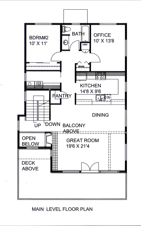 Contemporary Modern Level Two of Plan 85258
