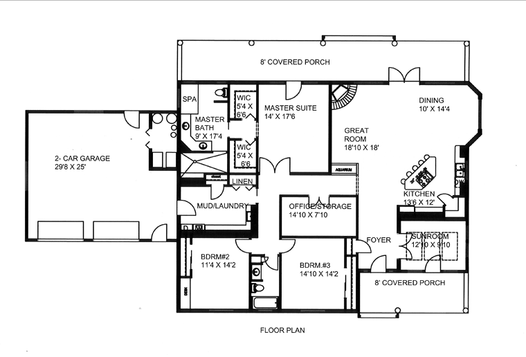 Ranch Traditional Level One of Plan 85260