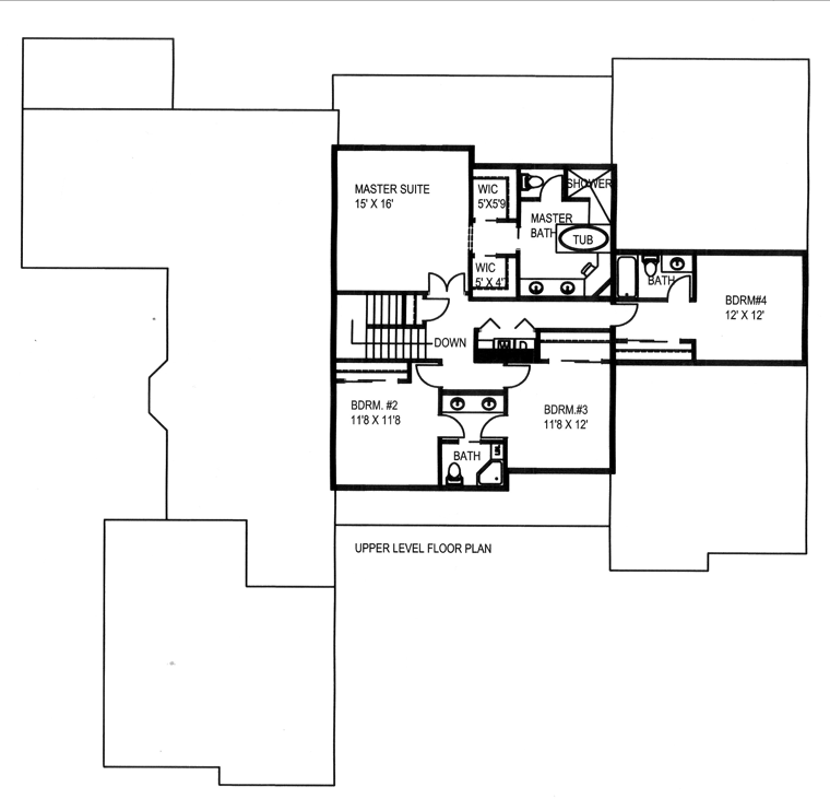 Bungalow Craftsman Traditional Level Two of Plan 85261