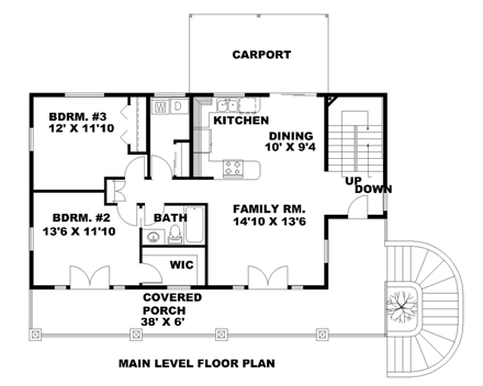 House Plan 85271 First Level Plan