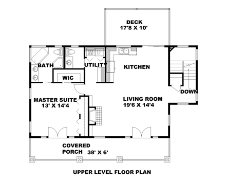 House Plan 85271 Second Level Plan
