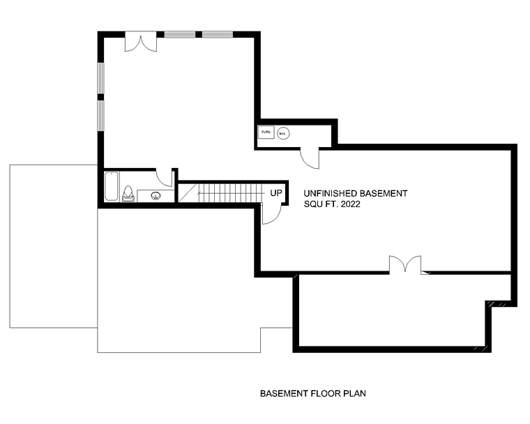 Cape Cod Country Traditional Lower Level of Plan 85282