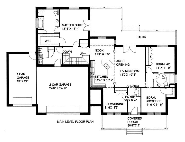 Cape Cod Country Traditional Level One of Plan 85282