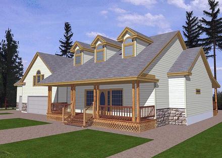 Cape Cod Country Traditional Elevation of Plan 85282