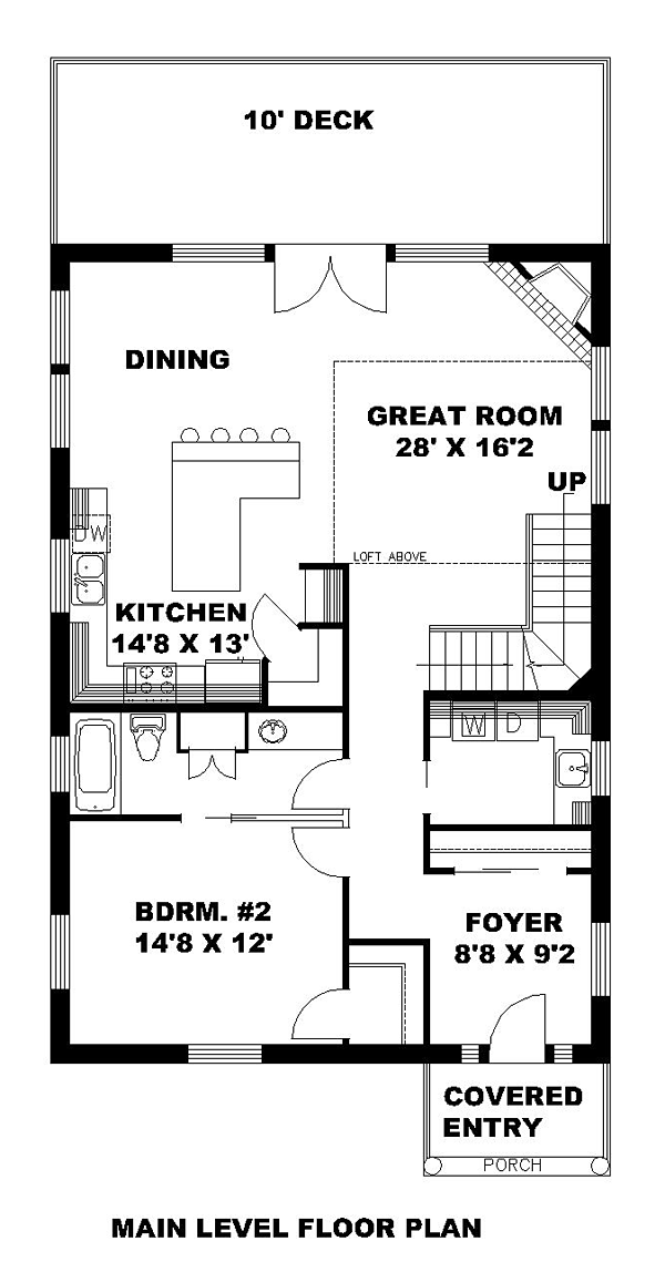 Contemporary Florida Traditional Level One of Plan 85284