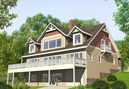 Cape Cod Craftsman Traditional Elevation of Plan 85287