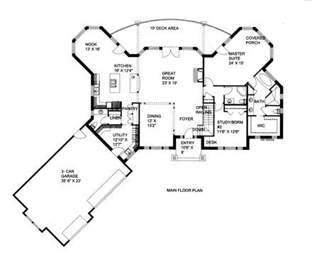 House Plan 85303 First Level Plan
