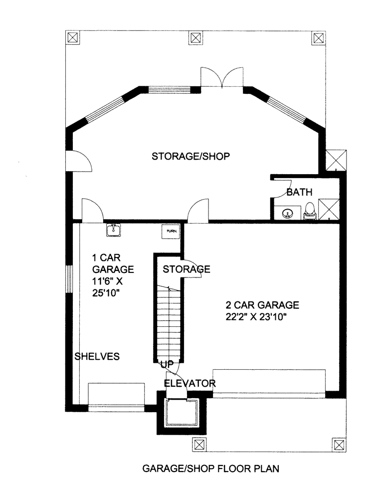 Contemporary Lower Level of Plan 85304