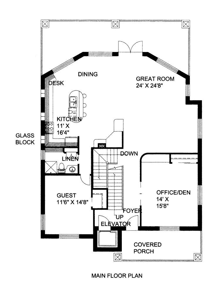 Contemporary Level One of Plan 85304