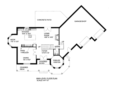 House Plan 85306 First Level Plan