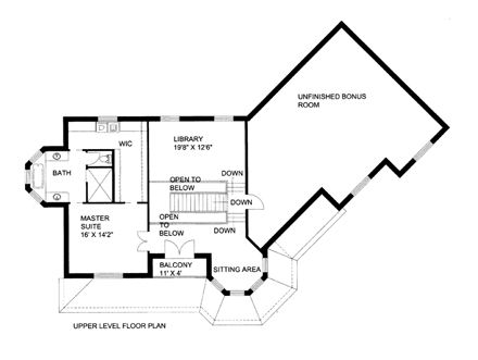 House Plan 85306 Second Level Plan