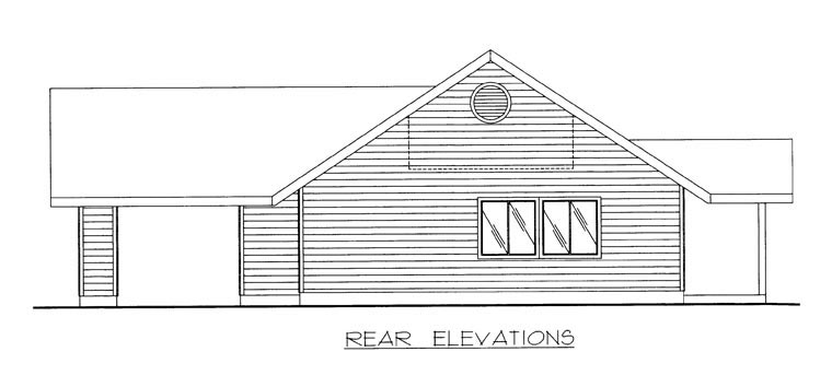  Rear Elevation of Plan 85312
