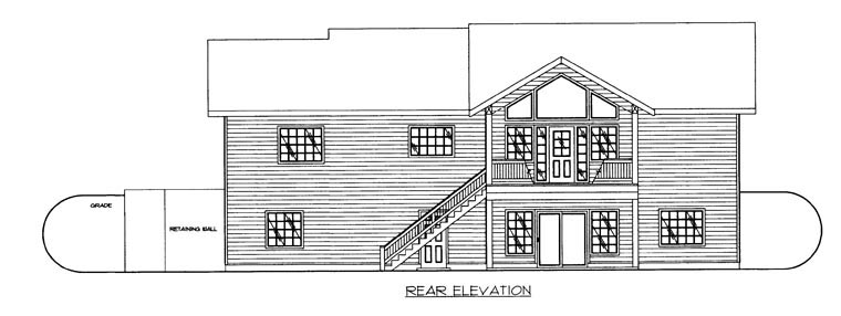  Rear Elevation of Plan 85319