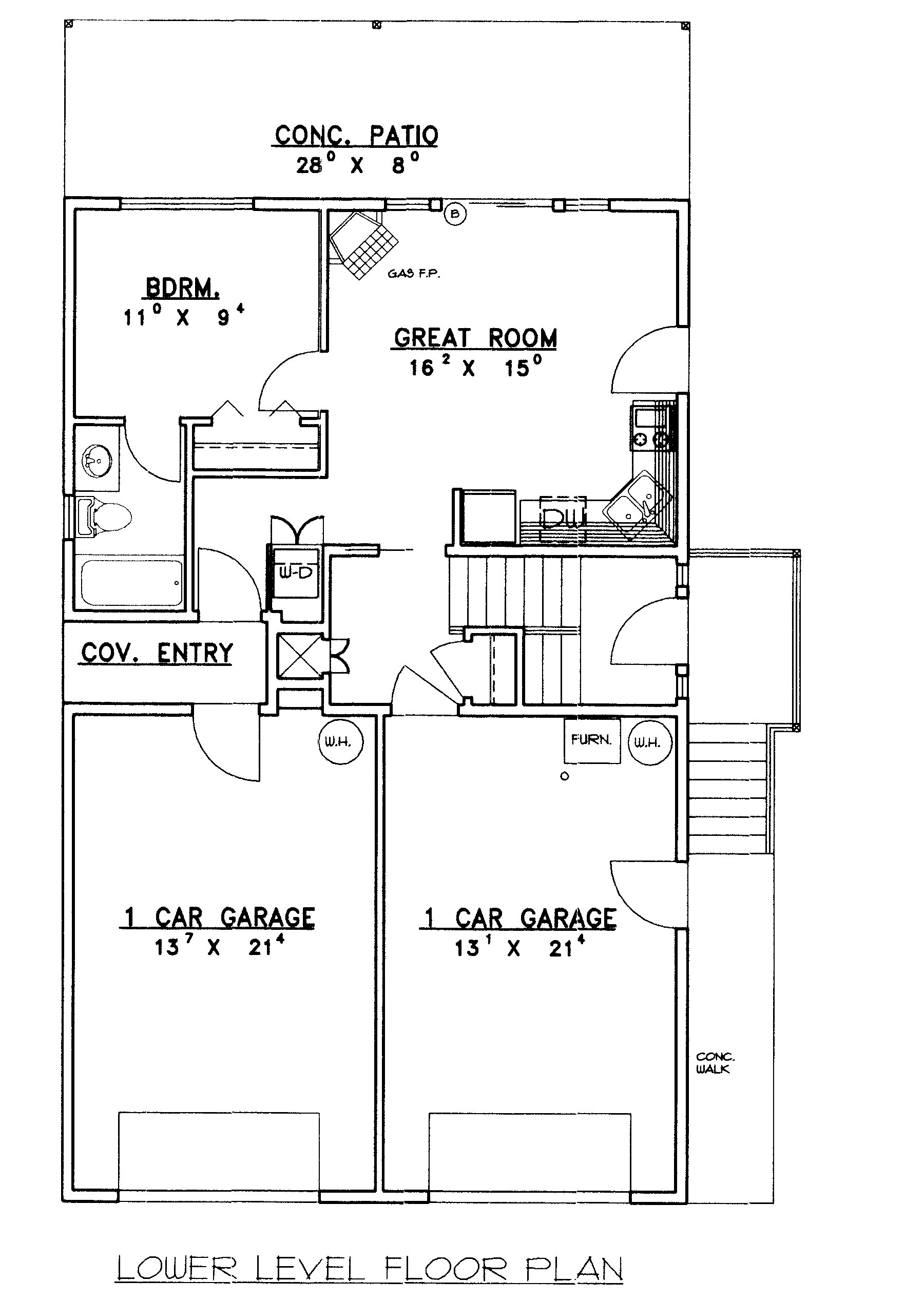 Coastal Lower Level of Plan 85323