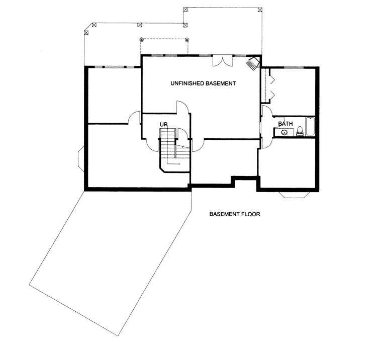 Craftsman Lower Level of Plan 85326