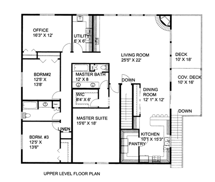 Garage Plan 85330 - 3 Car Garage Apartment Second Level Plan