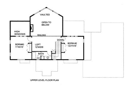 House Plan 85334 Second Level Plan