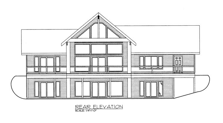  Rear Elevation of Plan 85336