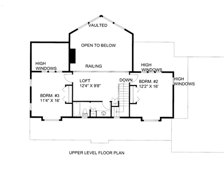 House Plan 85338 Second Level Plan