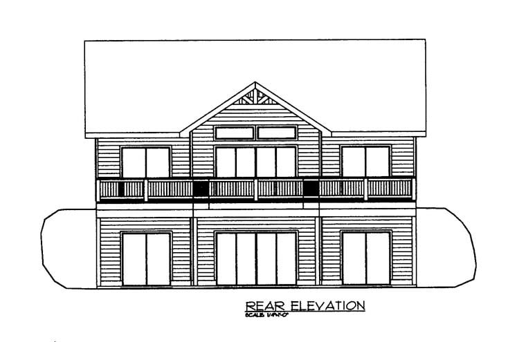  Rear Elevation of Plan 85347