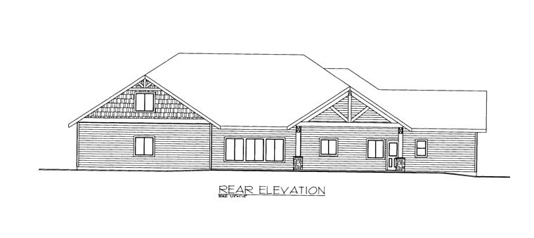  Rear Elevation of Plan 85354