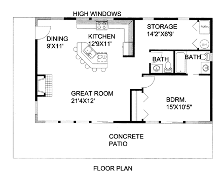 House Plan 85358 First Level Plan