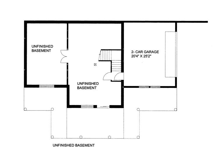 Craftsman Lower Level of Plan 85359