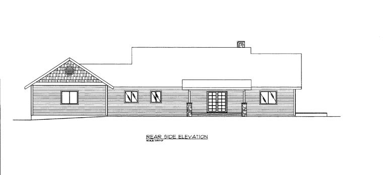  Rear Elevation of Plan 85363