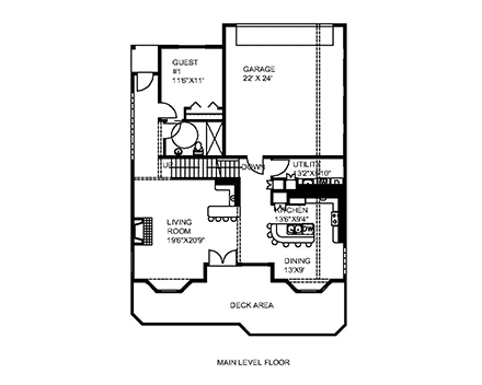 House Plan 85365 First Level Plan