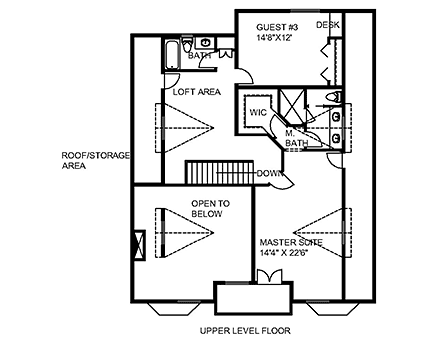 House Plan 85365 Second Level Plan