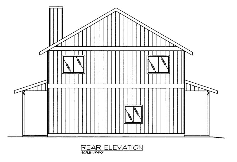  Rear Elevation of Plan 85370