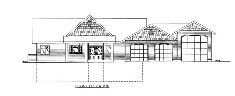 Plan with 3304 Sq. Ft., 3 Bedrooms, 3 Bathrooms, 3 Car Garage Picture 3