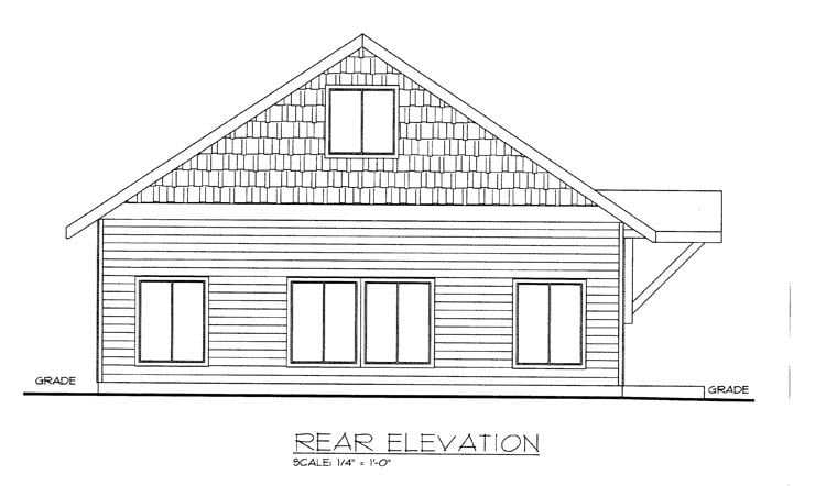  Rear Elevation of Plan 85376