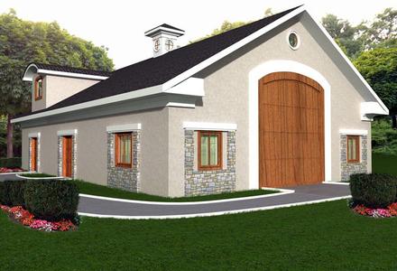 Garage Plan 85379 - 2 Car Garage Apartment Elevation