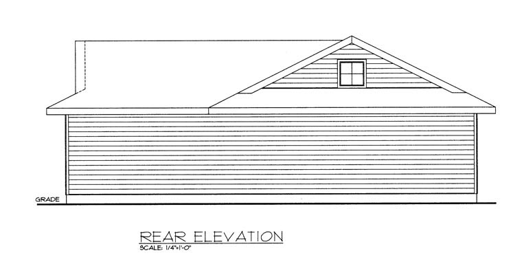  Rear Elevation of Plan 85382