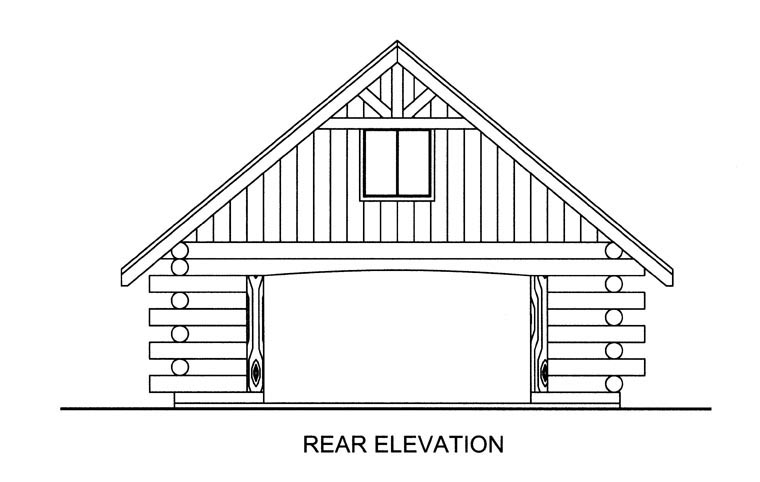  Rear Elevation of Plan 85383