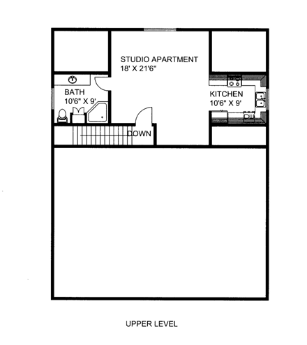Garage Plan 85384 - 2 Car Garage Apartment Second Level Plan