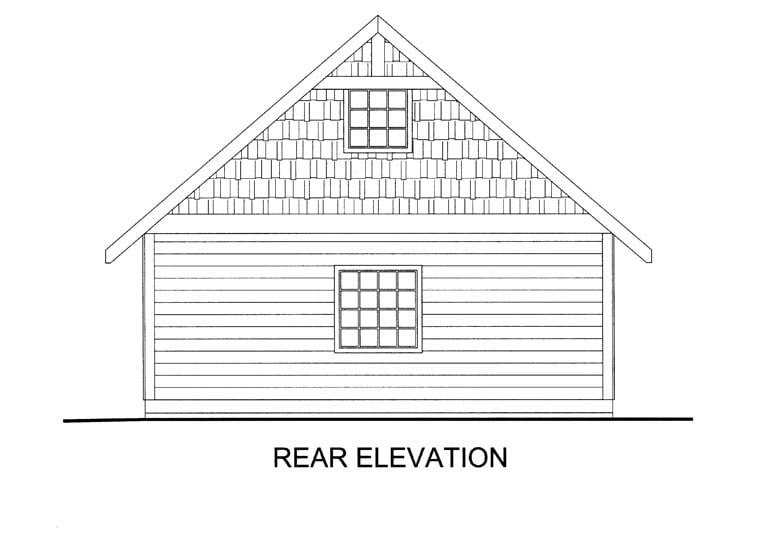  Rear Elevation of Plan 85386