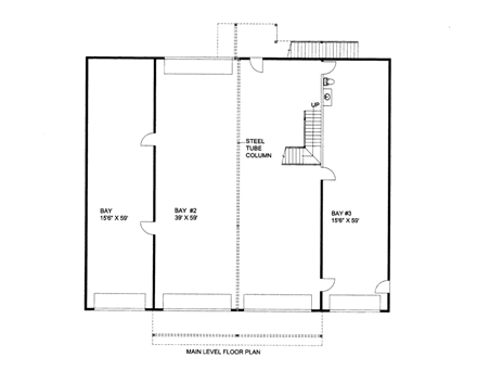 Garage Plan 85387 - 4 Car Garage Apartment First Level Plan