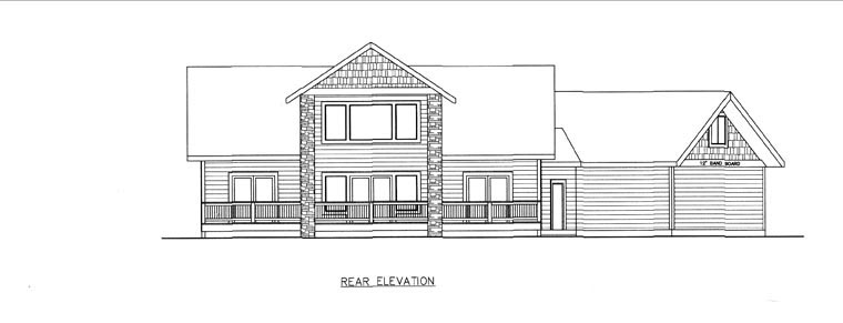  Rear Elevation of Plan 85390