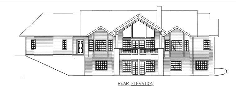  Rear Elevation of Plan 85392