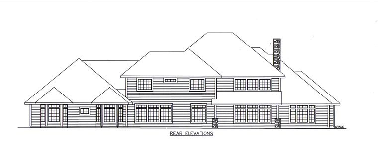  Rear Elevation of Plan 85393