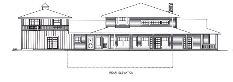  Rear Elevation of Plan 85397