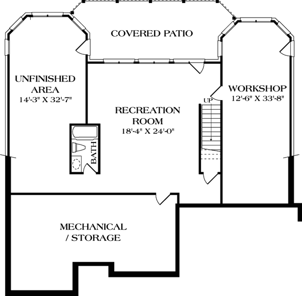 Traditional Lower Level of Plan 85411