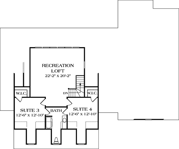 Farmhouse Level Two of Plan 85416