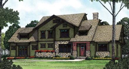 Cottage Craftsman Elevation of Plan 85417