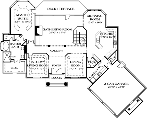 Colonial Traditional Level One of Plan 85424