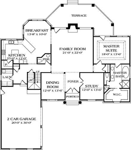 House Plan 85425 First Level Plan